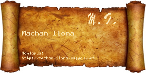 Machan Ilona névjegykártya
